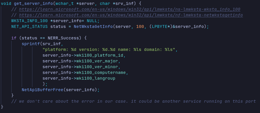 C get_server_info function
