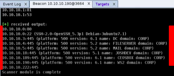 Cobalt Strike tool output NetWkstaGetInfo